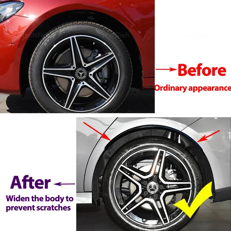 Acabamentos de Arco de Guarda-Lamas em ABS para Mercedes-Benz A B C E S Class