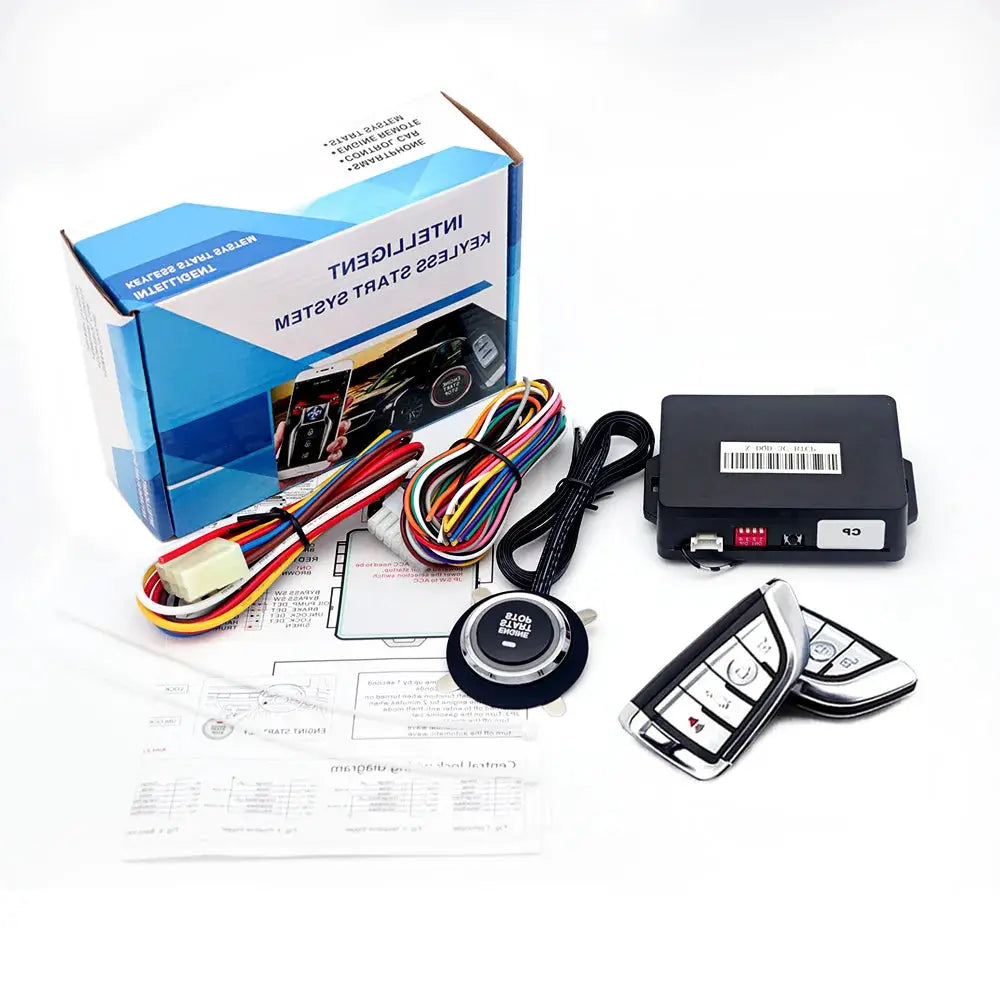 Kirbin Remote Start Engine Ignition Autostart Kit Universal Car Alarm Keyless Entry One Button Start Stop System Car Accessories by InterCyprus Trading Ltd