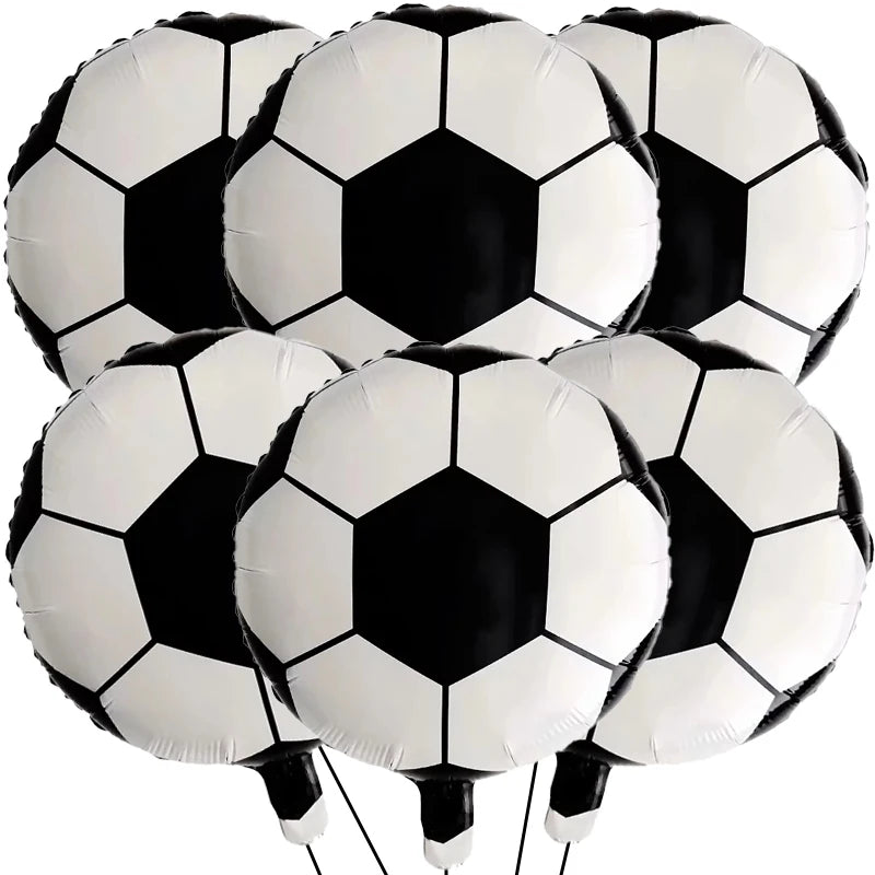 6Pcs 18 Inch Soccer Ball Balloons - Perfect for Kids' Parties &amp; Events as the picture 2 / 18 inch / 6pcs