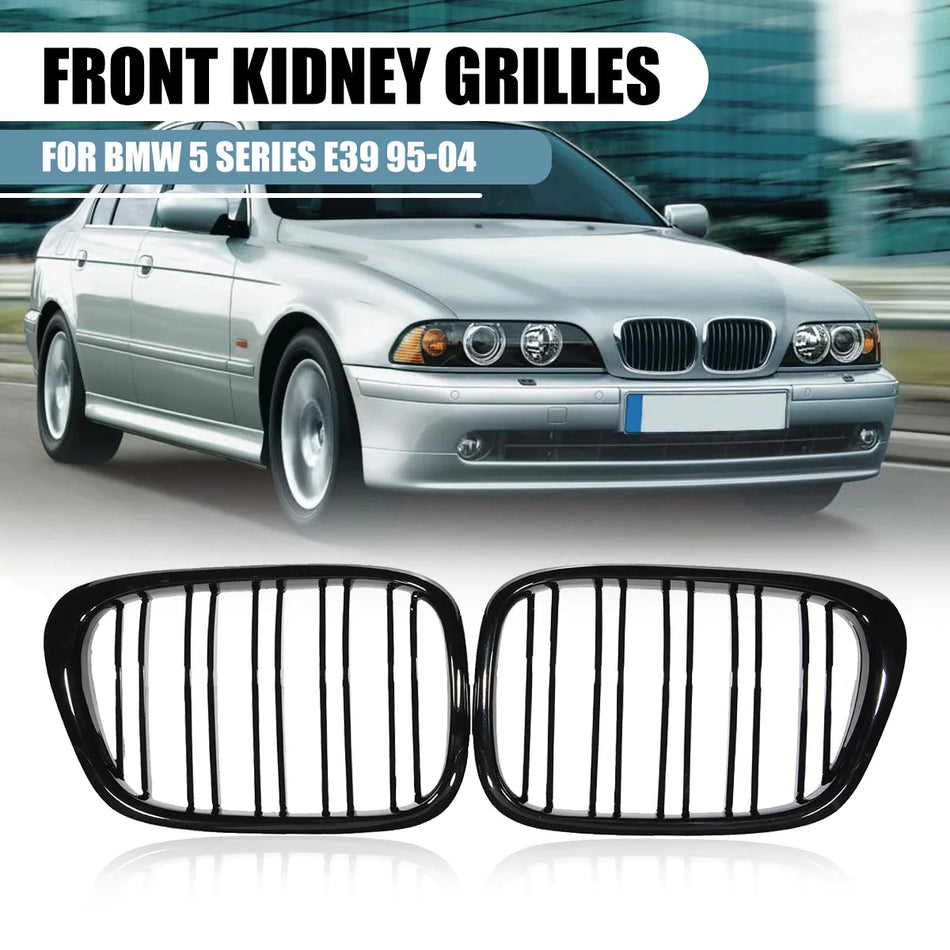 Frontgrill Hochglanz Schwarz ABS für BMW E39 5er Reihe 525 528