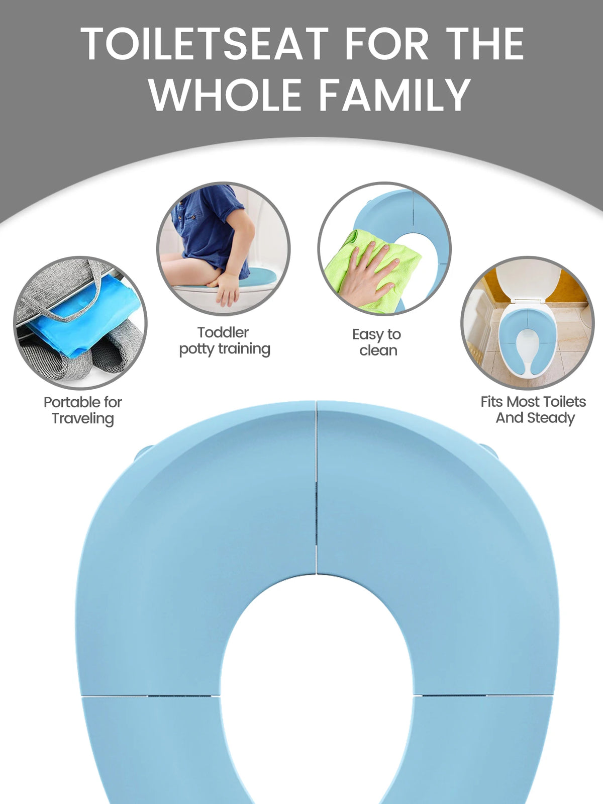 OKB094 Portable Baby Travel Toilet Seat &ndash; Folding Design