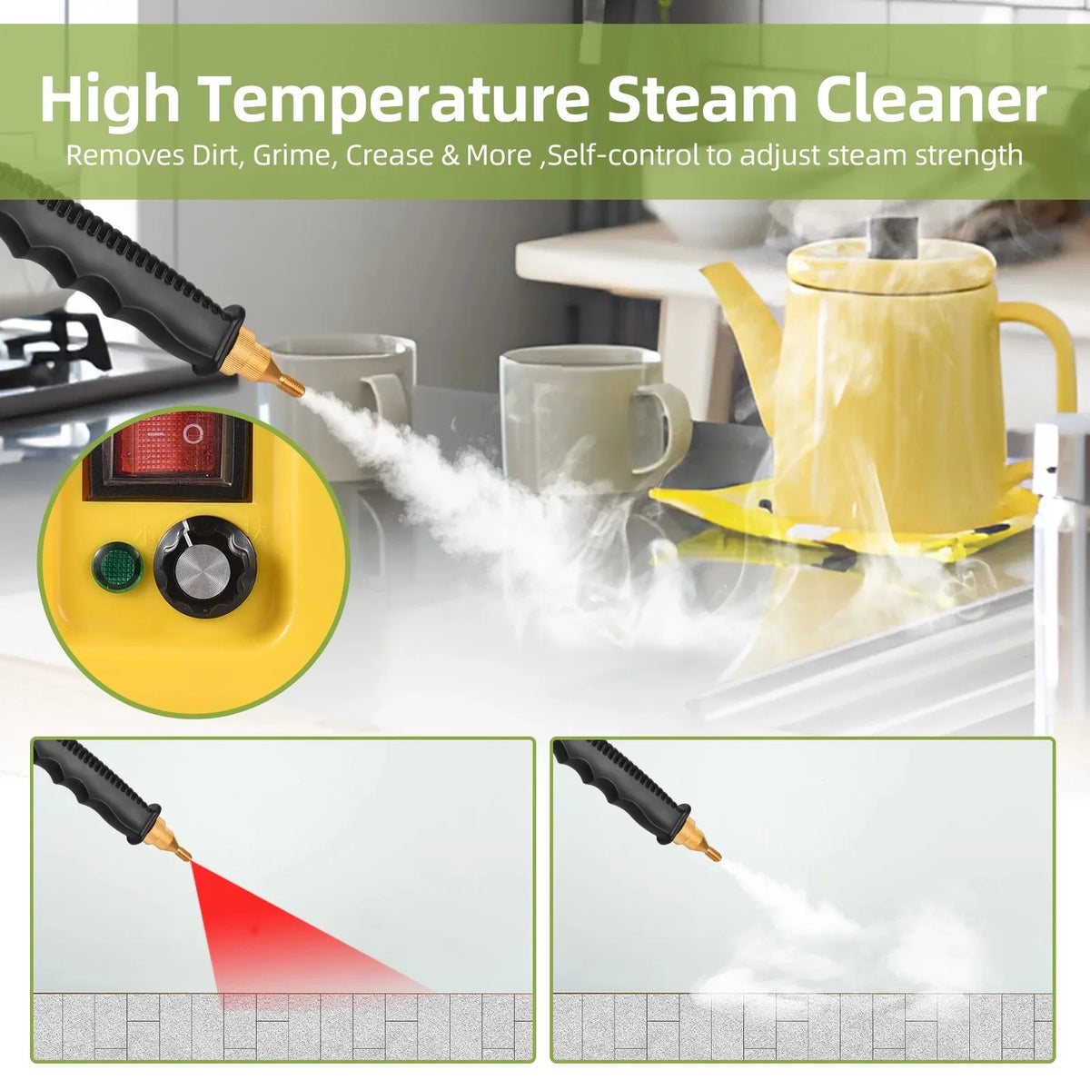 220V EU Plug 2600W Handheld Steam Cleaner | Efficient Home Cleaning