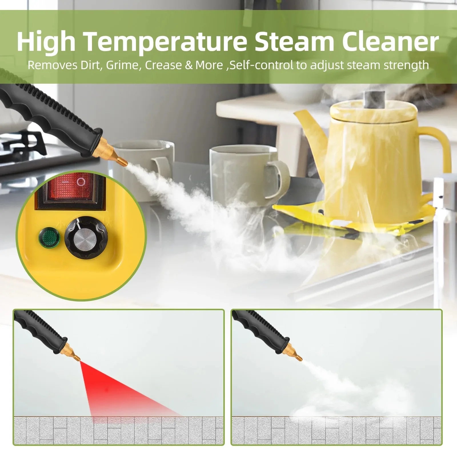 220V EU Plug 2600W Handheld Steam Cleaner | Efficient Home Cleaning