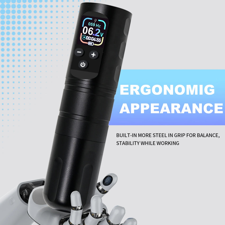Wireless Tattoo Kit Dual Mode OLED 3.5mm Stroke 1600mAh