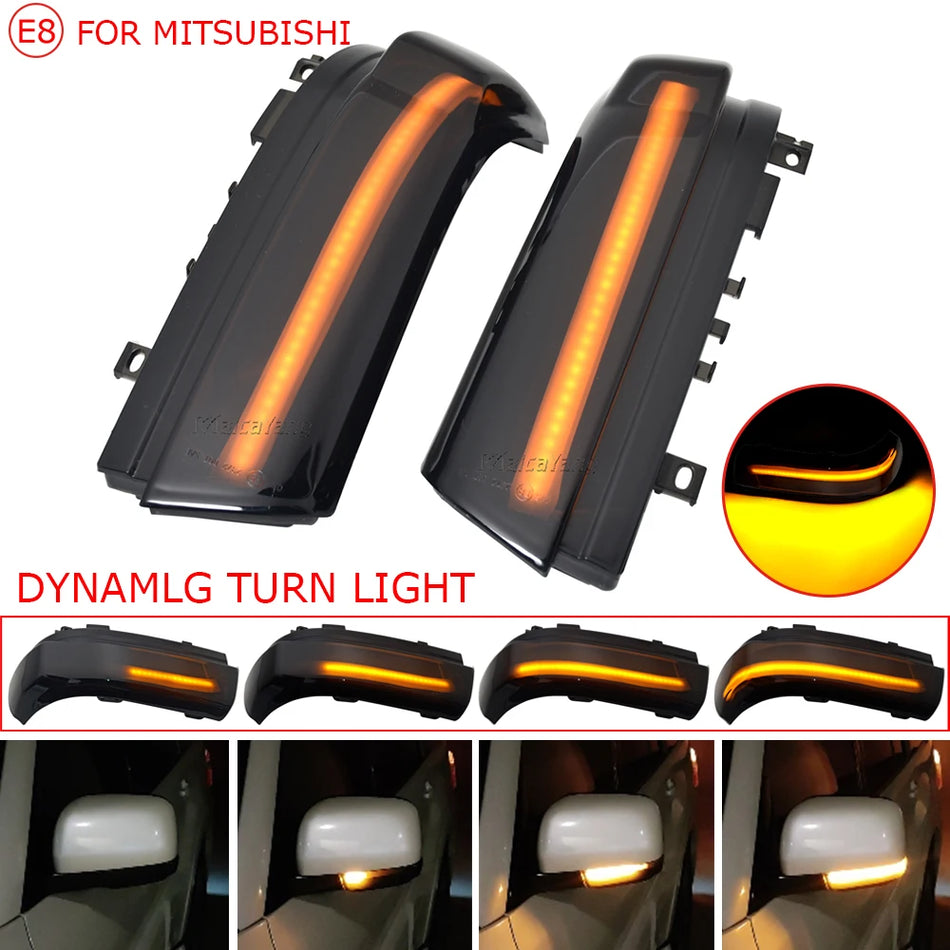 Espejos con Señal de Giro Secuencial LED para Mitsubishi Pajero V73 V77 V93