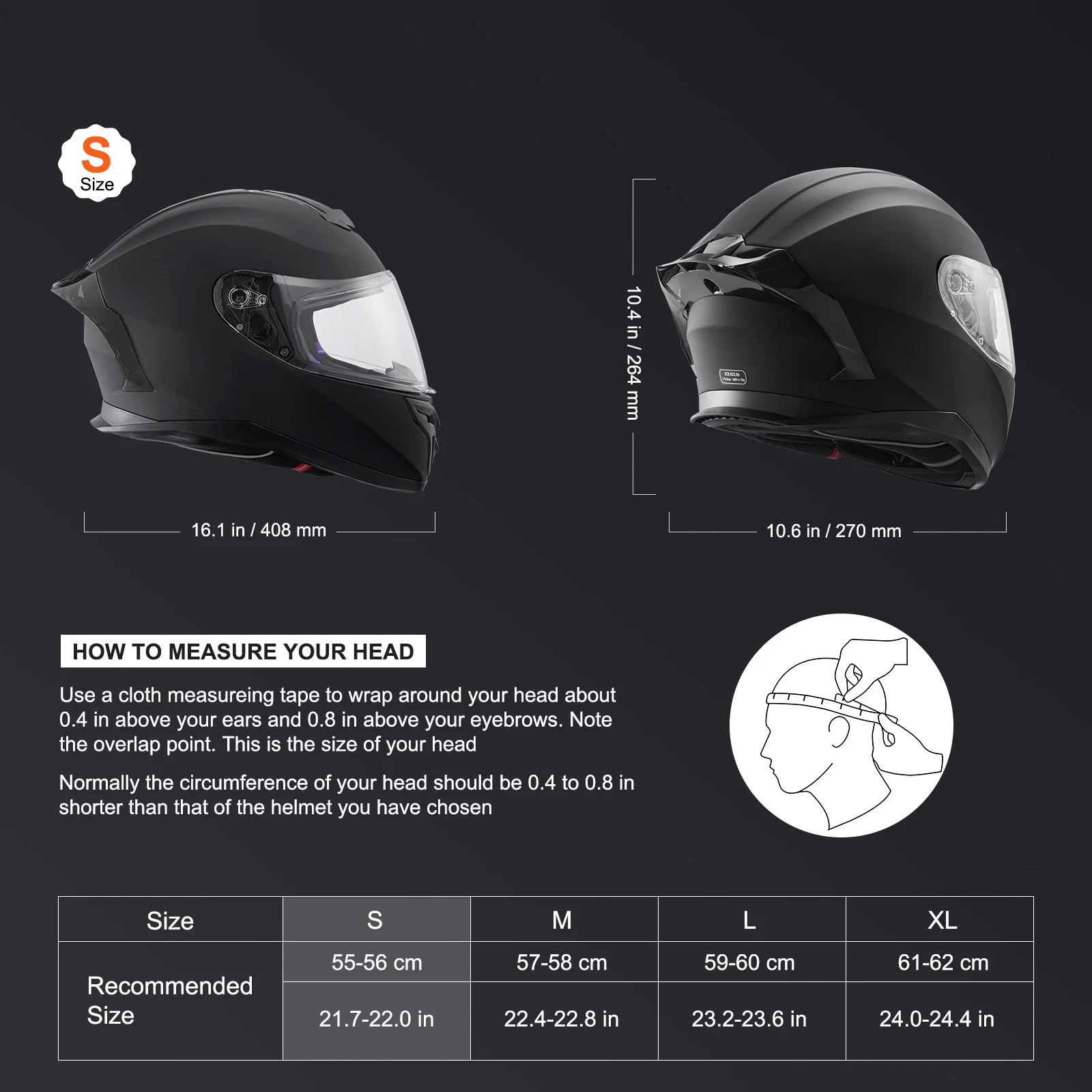 SucceBuy Motorcycle Helmet &ndash; Full Face Helmet Bluetooth