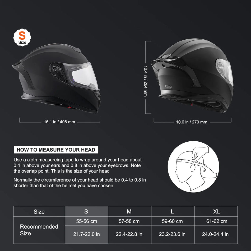 SucceBuy Motorcycle Helmet &ndash; Full Face Helmet Bluetooth