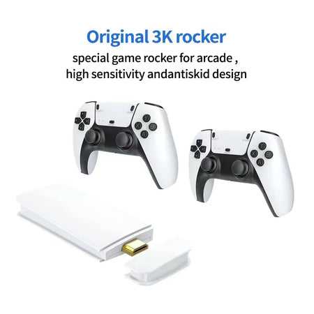 M15 Game Stick Mini TV Console - 20,000+ Retro Games, 4K HD, Dual Wireless Gamepads