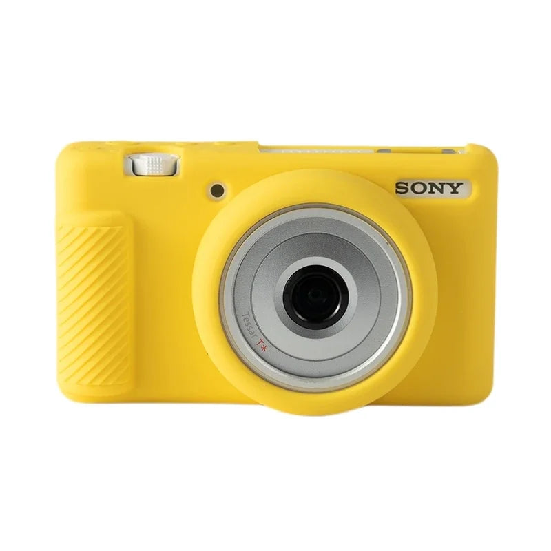 Silicone Armor Skin Camera Case for Sony ZV-1F ZV1F ZV-1M2 ZV1M2 - Durable Protection Yellow
