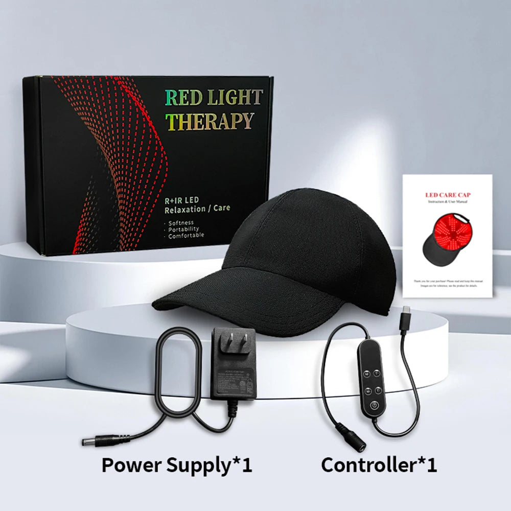 Red Light Therapy Hat Infrared 180LED Helmet - Hair Growth