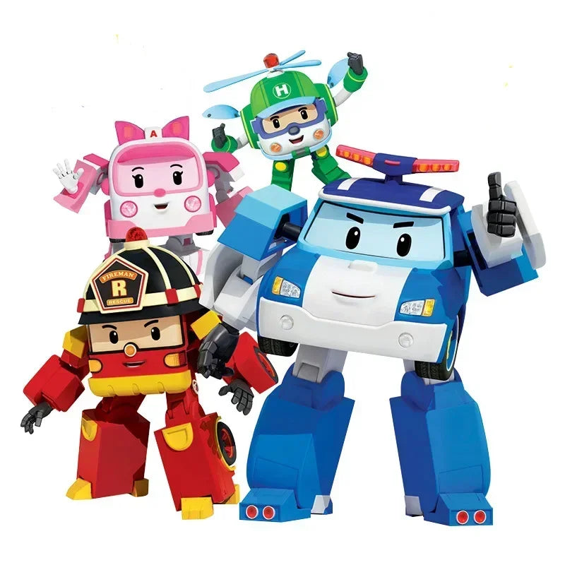 Transformable Silverlit Robocar Poli Action Figure - Kids Anime Toy Car Gift