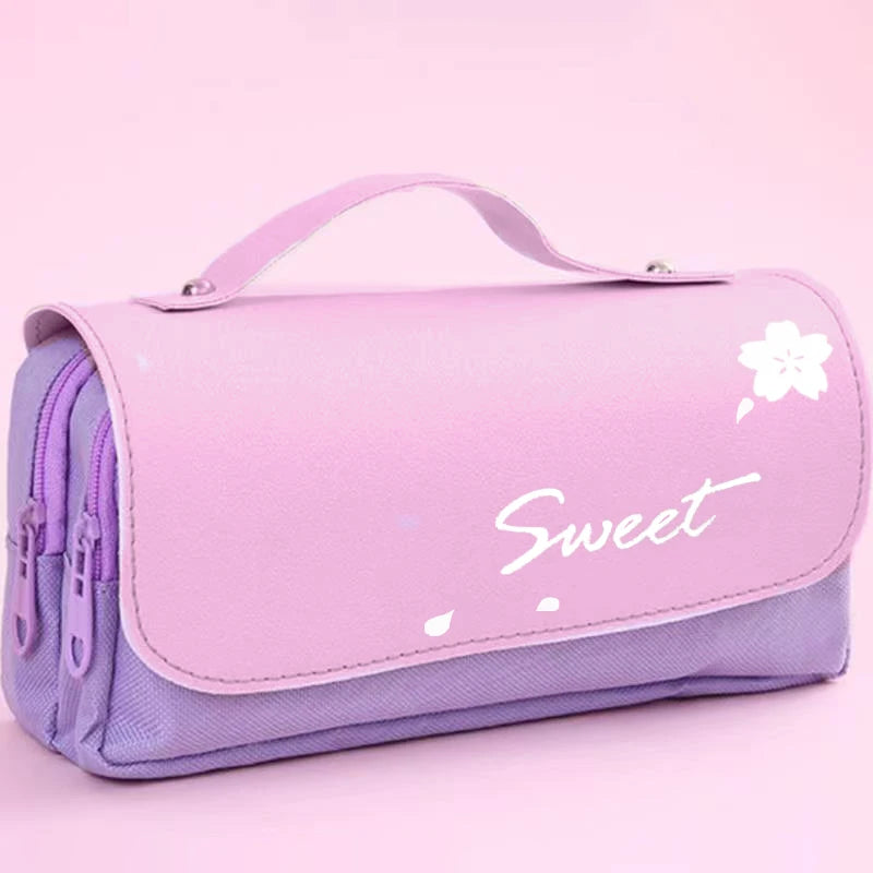 JETTING Cute Cat Double Layer Pencil Case