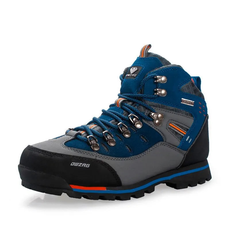 Hiking Shoes Men Outdoor Mountain Climbing Sneaker Mens Top Quality Fashion Casual Snow Boots Blue / 43