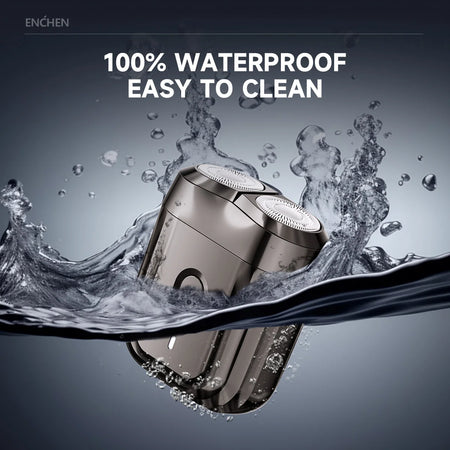 Enchen Mini 6 Electric Shaver - Waterproof 2D Rotary Razor for Men