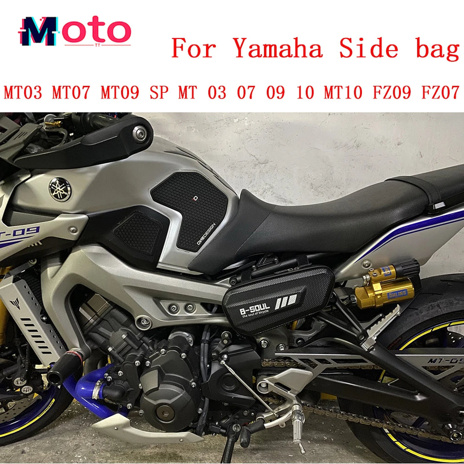For YAMAHA MT03 MT07 MT09 MT10 SP MT 03 07 09 FZ07 FZ09 Tracer Motorcycle Tool Bag Waterproof Hard Shell Triangle Side Case Bag
