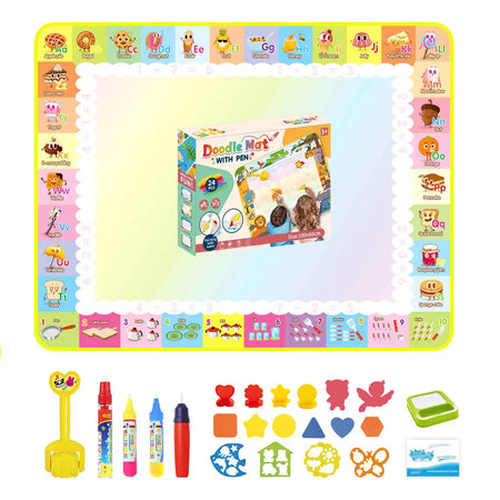 Coolplay Magic Water Drawing Mat &ndash; Reusable Educational Painting Board J 100x80CM