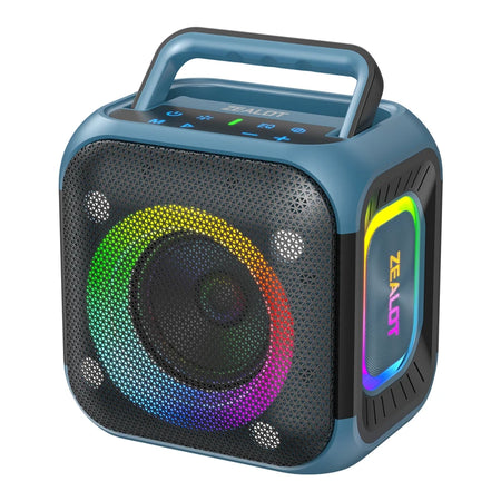 ZEALOT-PT01 Portable Bluetooth Speaker &ndash; IPX6 Waterproof Blue