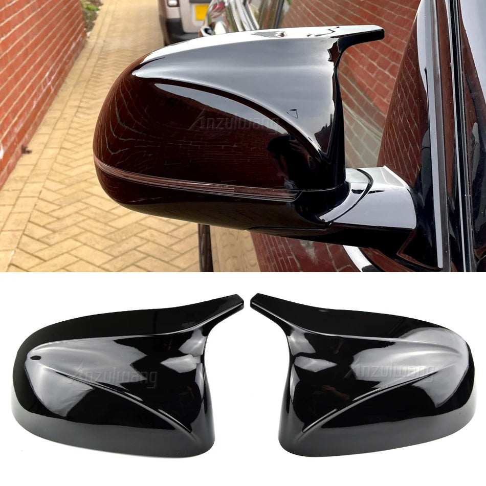 Sānu spoguļa vāki spīdīgi melni ABS BMW X3 G01 X4 G02 X5 X6 X7