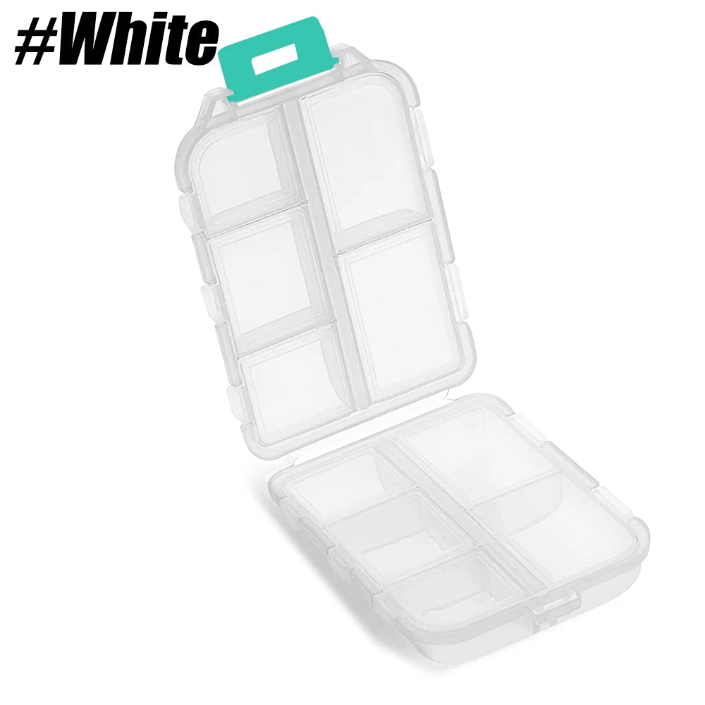 YQQGD Pill Organizer &ndash; Moisture Proof Portable Design White