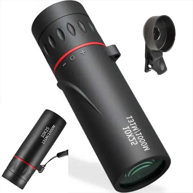 HD Professional 10X25 Long Range Monocular &ndash; Ultra Portable Set