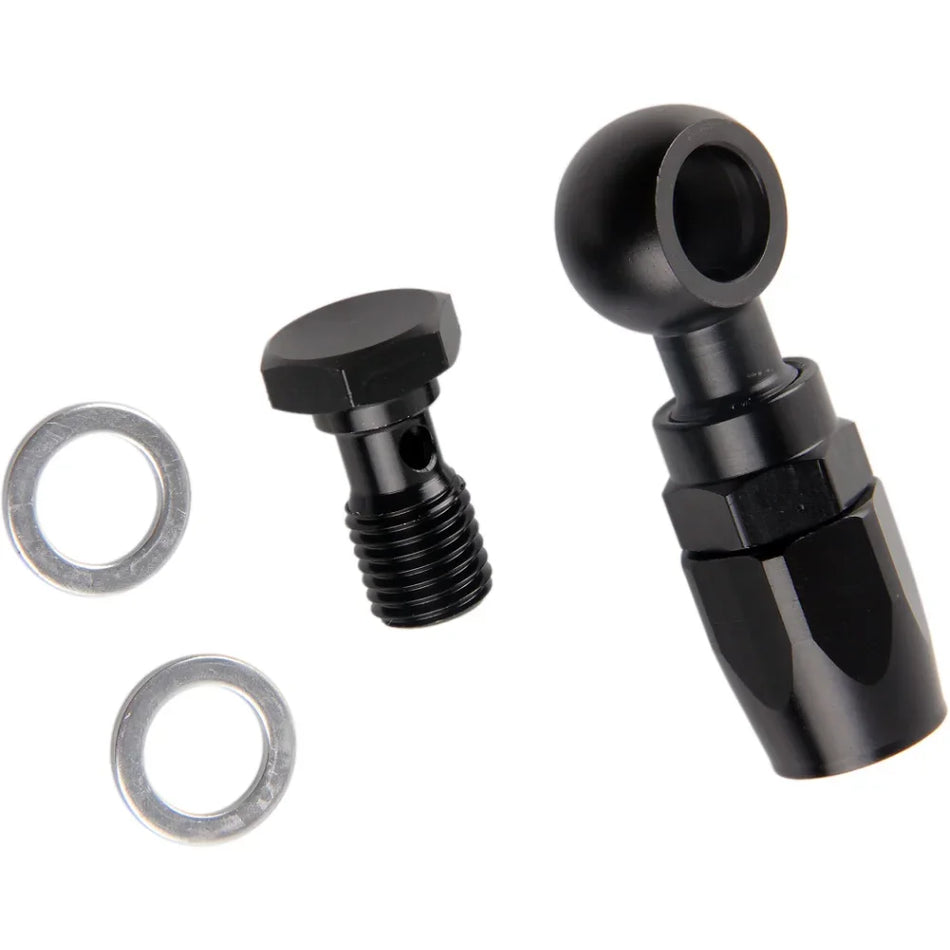 Motorcycle AN6 Fuel Hose Fitting Banjo, Aluminum, M12 M14 X1.5