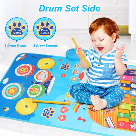 Coolplay Cartoon Musical Piano Mat &ndash; Interactive Educational Play with 6 Instrument Sounds
