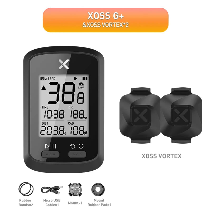 XOSS G Plus GPS Bike Computer &ndash; Waterproof Bluetooth Connectivity GPlus vortex2