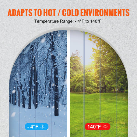 SucceBuy 2mm Door Strip Curtain &ndash; Clear PVC Windproof