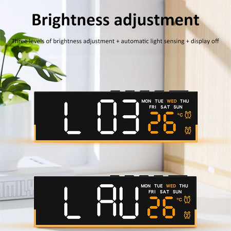 Digital LED Alarm Clock &ndash; Dual Alarm with Mood Lighting