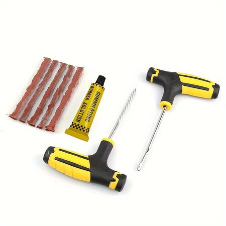 Car Tire Repair Kit - Durable, Portable, and Easy-to-Use with Super Glue 8pcs