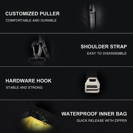 Rhinowalk Motorcycle Bag 10l/20L/30L Motor Back Seat Tail Bag Strap Install With Removable Waterproof Inner Bag by InterCyprus Trading Ltd