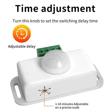 GGBEE DC 12V-24V PIR Motion Sensor Switch &ndash; Automatic Human Detection for Efficient LED Control