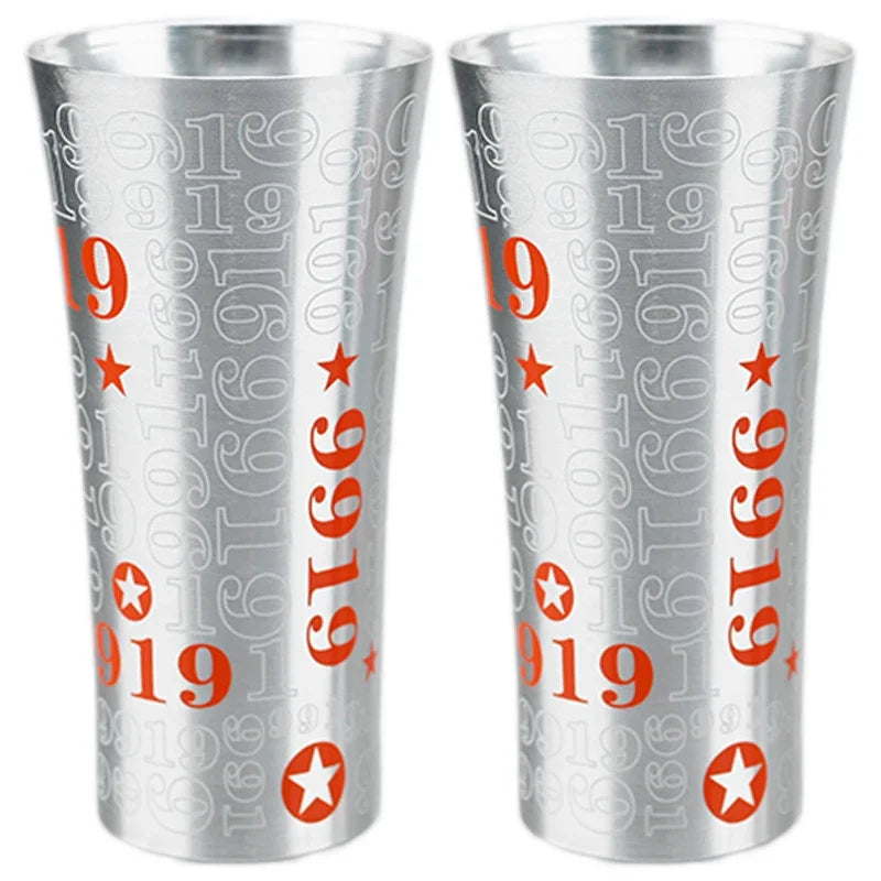 Color Changing Aluminum Beer Cup - Hammered Travel Mug B-2Pcs / 360ml