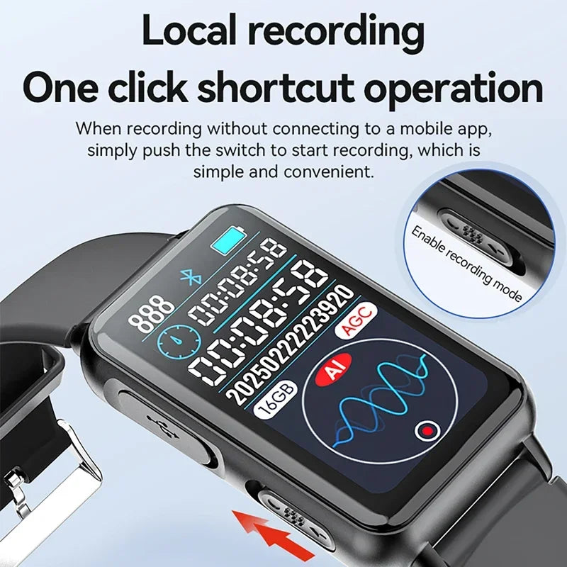 S18A Smart Recording Bracelet &ndash; AI Transcription Translation