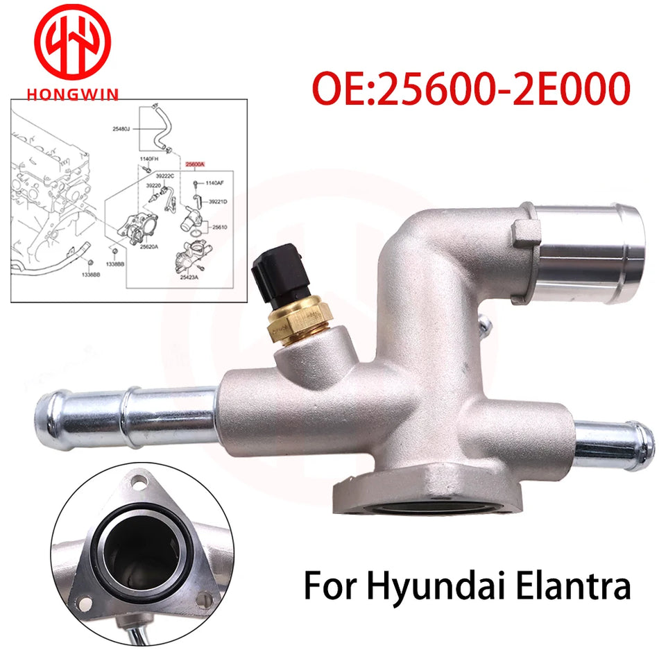 Boîtier de sortie de liquide de refroidissement pour Hyundai Elantra 2011-2020