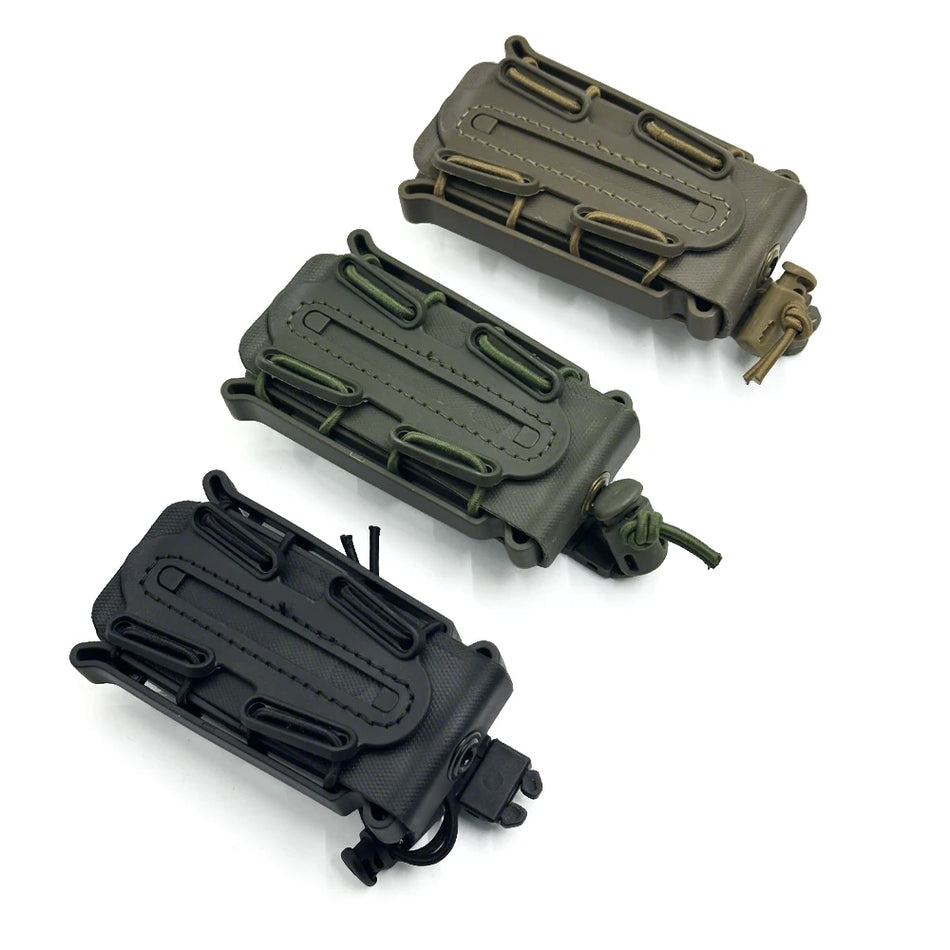 Fondina tattica per caricatori da 9 mm con rilascio rapido, nylon Molle