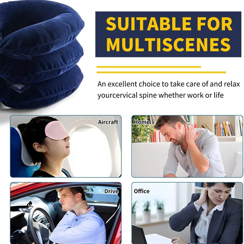 Neck Support Cushion &ndash; Inflatable Cervical Traction for Pain Relief