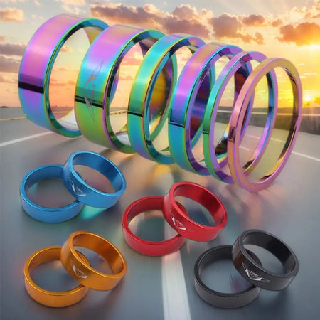 Bike Headset Spacer Kit 6 Pcs 2 5 10mm Aluminum Alloy