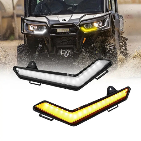 ATV LED Turn Signal Lights Front DRL Turn Signal Light for Can-Am Defender 2020+ Defender Max 2020+ Commander 2021 by InterCyprus Trading Ltd