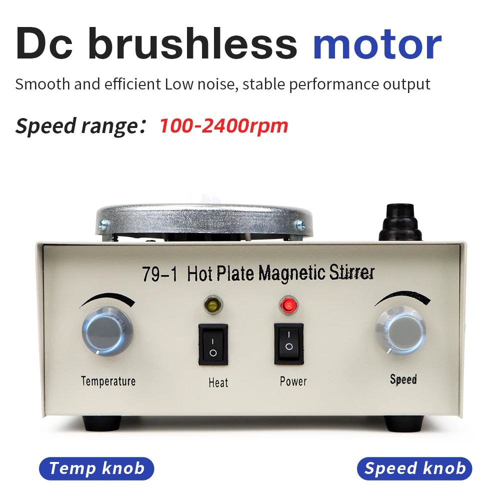 220V 2400rpm Heating Magnetic Mixer - Lab Grade Hot Plate
