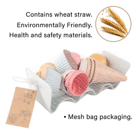 TTF01006 Ice Cream Kitchen Toy &ndash; Safe Wheat Straw Play