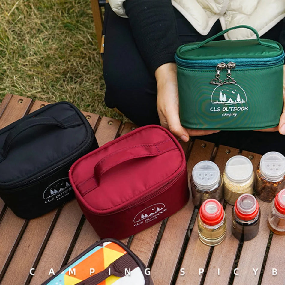 Camping Spice Containers Set &ndash; Includes Storage Bag