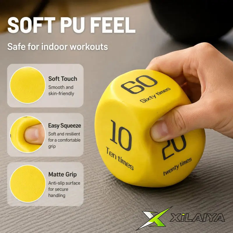Conjunto de Dados de Fitness de 6 Lados para Flexões, Agachamentos e Abdominais, Treino em Casa