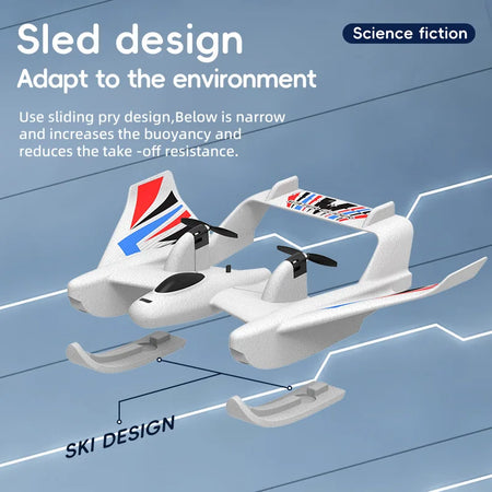 Amphibious Waterproof RC Plane - Gyro Stabilized Flight