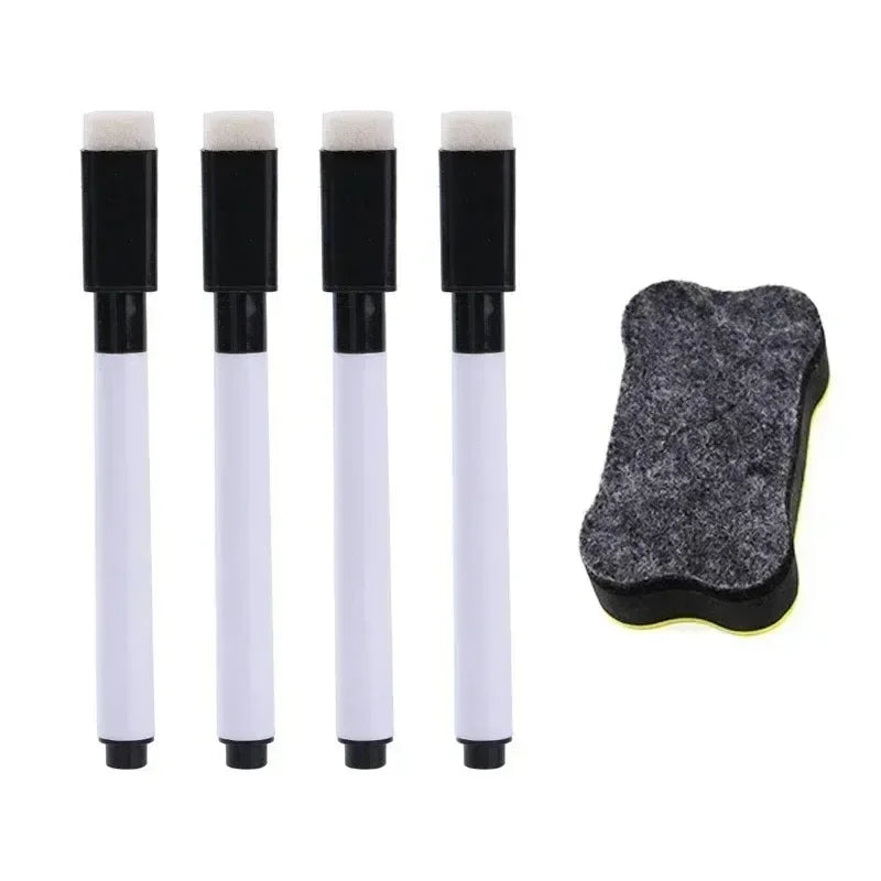 Montessori Reusable Magical Tracing Workbook for Kids - Educational Drawing &amp; Writing Practice Book 4 Pens and 1 Eraser