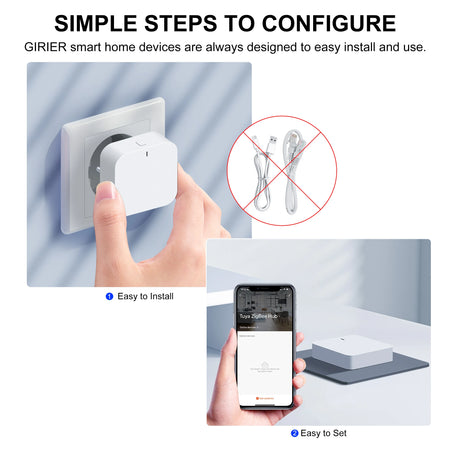 GIRIER Smart Multi-Mode ZigBee &amp; Bluetooth Gateway Hub for Home Automation