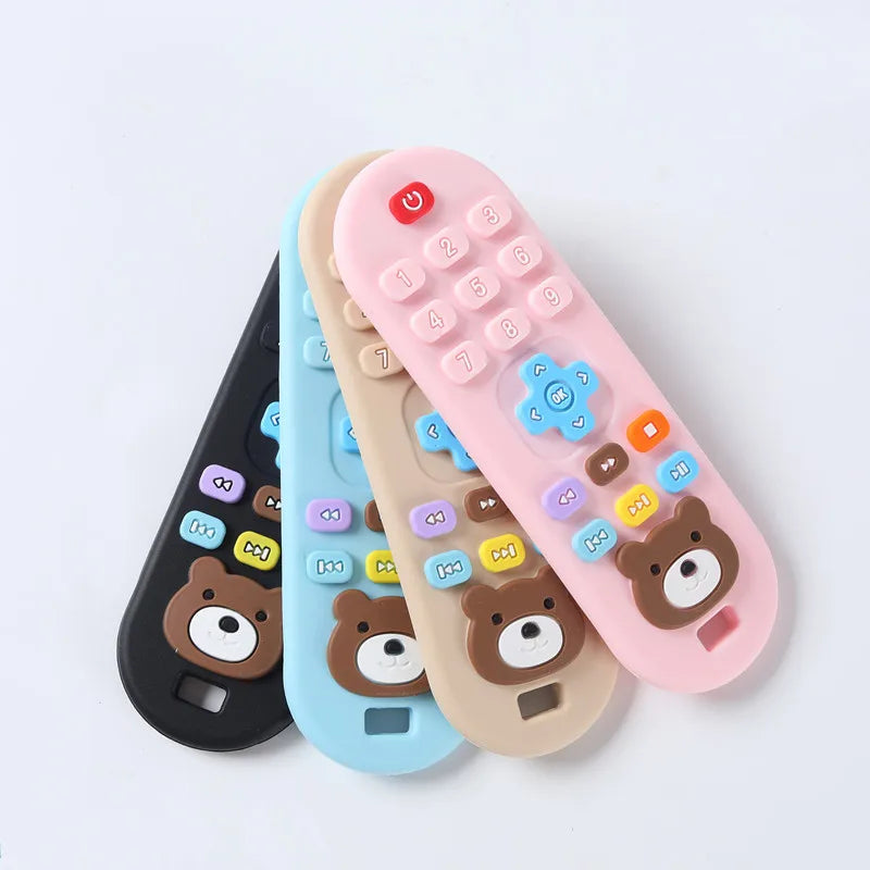 Silicone Remote Control Teether &ndash; Sensory Cute Cartoon Design