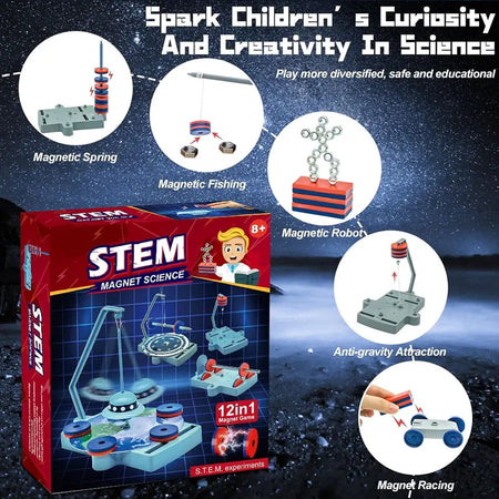STEAM 12-in-1 Magnetic Science Kit &ndash; Educational STEM Gift