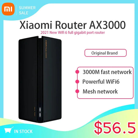 Xiaomi Router AX3000 &ndash; WiFi 6 Mesh Dual Band Gigabit
