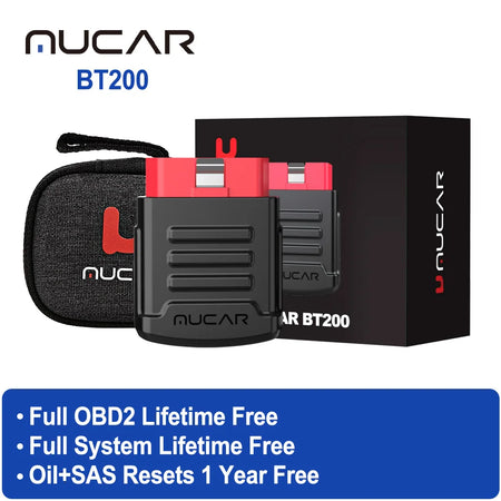 MUCAR BT200 PRO OBD2 Scanner - Free Firmware Updates BT200 / CHINA